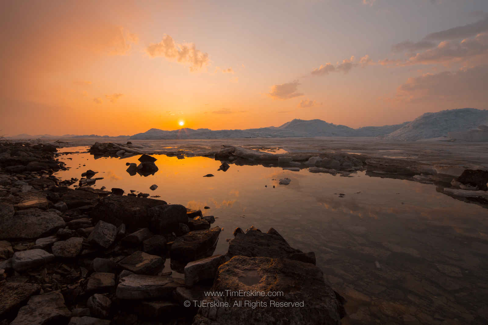 Ice Shoves Sunset